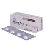 Linatab M Tablet 2.5 mg+1000 mg