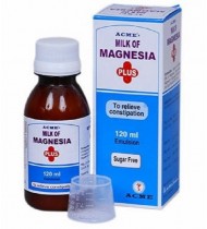 Acme's Milk of Magnesia Plus Oral Emulsion 120 ml bottle
