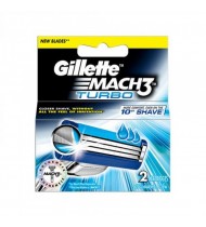 Gillette Mach3 Turbo Men's Razor Blades - 2 Refills