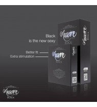 Amore Black Luxury Condom (3’s X 6) 18 pieces (1 Full Box)