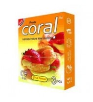 Coral Natural Latex 3 Fruits Condom 3 pcs