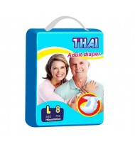 Thai Adult Diaper Belt System L Size (91-139cm) 36-55 Inches 8 pcs