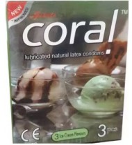 Coral Condom 3 Ice Cream Flavours
