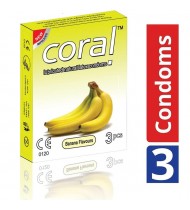 Coral Condom Banana Flavours 3 pcs