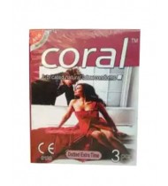 Coral Condom Long Lasting Extra Time  3 pcs