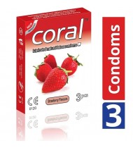 Coral Condom Strawbery Flavours