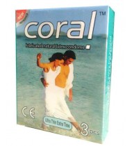 Coral Condom Ultrathin Extra Time 3  pcs