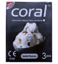 Coral Condom Vanila Flavour 3 pcs