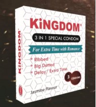 KiNGDOM 3 in 1 Special Ribbed Big Dotted Condom 3 pcs